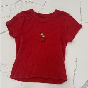 Pacsun Cropped Red T-Shirt